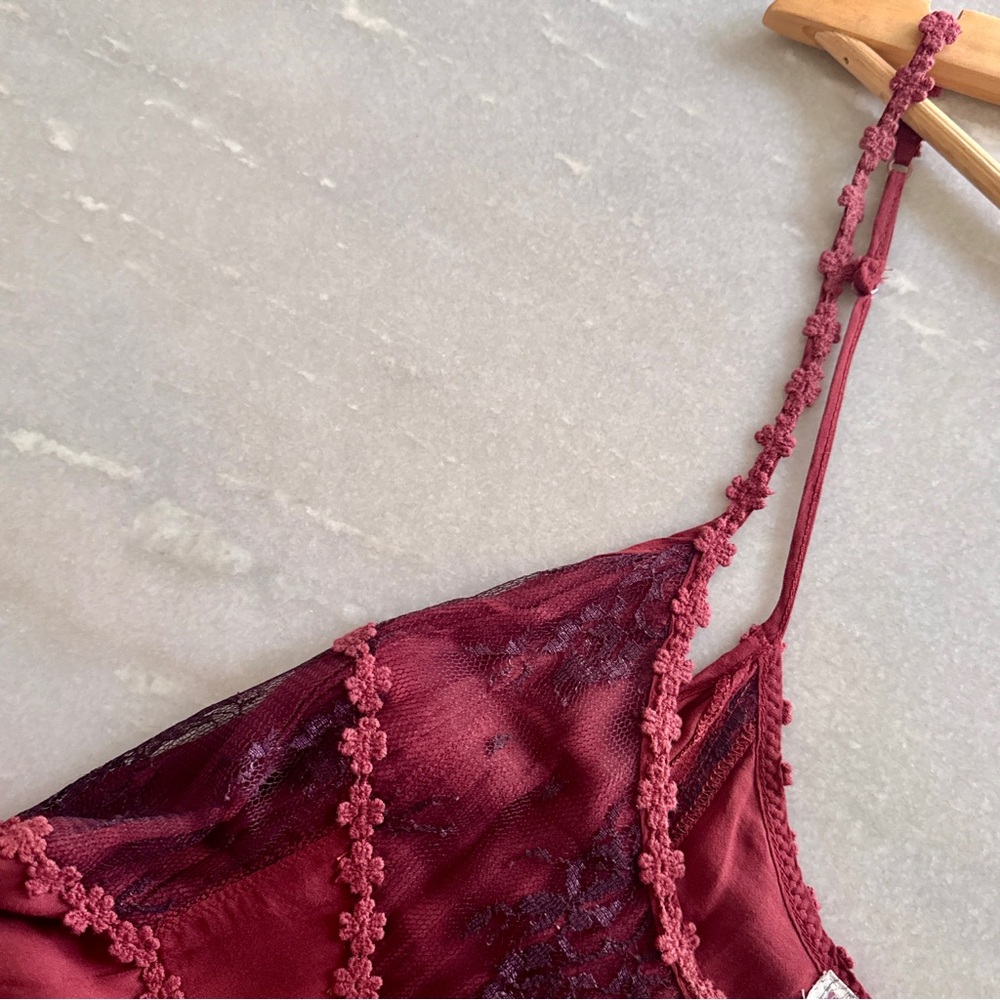 VERY RARE Free People Lace Trim Mini Slip Dress - size XS - Picture 9 of 9